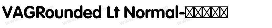 VAGRounded Lt Normal字体转换